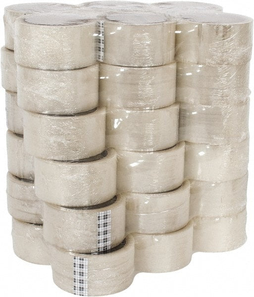 3M - 2" x 55 Yd Clear Rubber Adhesive Sealing Tape - Polypropylene Film Backing, 1.6 mil Thick, 38 Lb Tensile Strength, Series 369 - Exact Tooling