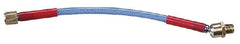 Coilhose Pneumatics - 5/16" ID 2' Long Lead-In Whip Hose - FNPT x MNPT Ball Swivel Ends, 200 Working psi, -40 to 165°F, 1/4" Fitting, - Exact Tooling