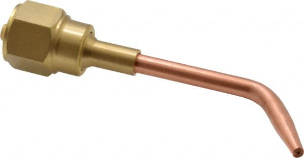 Value Collection - #0 Tip, Oxy-Acetylene, 143T Series Heavy Duty Welding Elbow Nozzle - For Use with General Purpose Torches - Exact Tooling