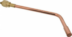 Value Collection - #8 Tip, Oxy-Acetylene, 143T Series Heavy Duty Heating Elbow Nozzle - For Use with General Purpose Torches - Exact Tooling