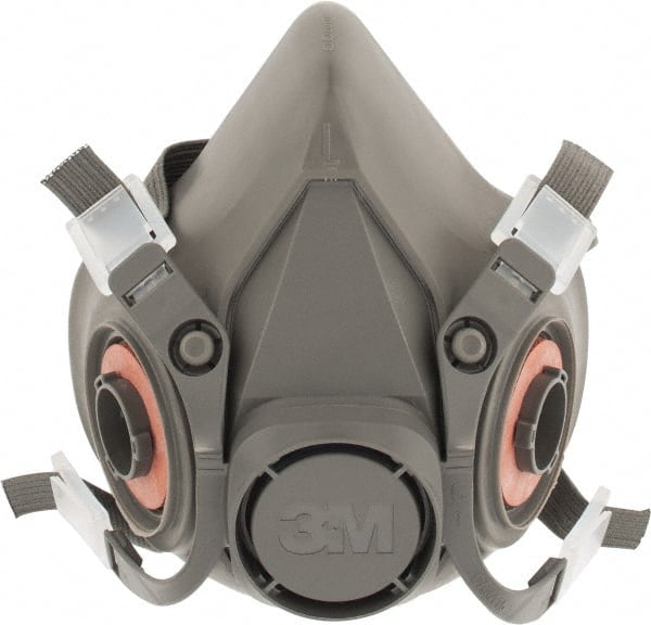 3M - Series 6000, Size L Half Mask Respirator - 4-Point Suspension, Bayonet Connection - Exact Tooling