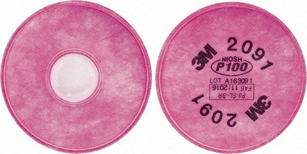 3M - Magenta P100 Filter - Protects Against Particulates, Series 2000 - Exact Tooling
