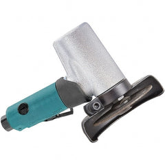Dynabrade - 3" Wheel Diam, 20,000 RPM, Pneumatic Cutoff & Cutoff-Grinder Tool - Right Angle Handle, 1/4 NPT Inlet - Exact Tooling