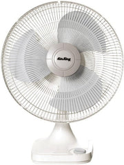 Air King - 12" Blade, 1/50 hp, 930 Max CFM, Oscillating Table/Wall Mounting Fans - 0.34/0.3/0.27 Amps, 120 Volts, 3 Speed - Exact Tooling