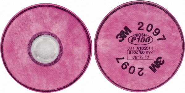 3M - Magenta P100 Filter - Protects Against Organic Vapor, Series 2000 - Exact Tooling
