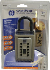 Supra - Push Button Combination, Portable Key Safe - Brass Finish - Exact Tooling