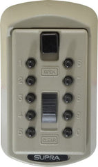 Supra - Push Button Combination, Slimline Key Safe - Brass Finish - Exact Tooling