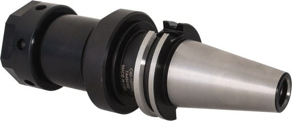 Parlec - CAT40 Taper, Series TG/PG 100, Single Angle Reamer Collet Chuck - 5-1/4 Inch Projection, 0.093 to 1 Inch Collet Capacity, Through Coolant - Exact Tooling