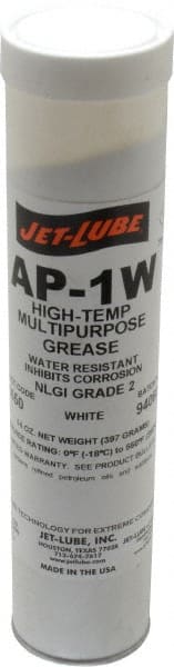 Jet-Lube - 14 oz Cartridge High Temperature Grease - White, High Temperature, 550°F Max Temp, NLGIG 2, - Exact Tooling