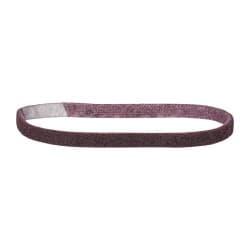 3M - 1/2" Wide x 18" OAL, Aluminum Oxide Abrasive Belt - Aluminum Oxide, Medium, Nonwoven, Series SC-BS - Exact Tooling