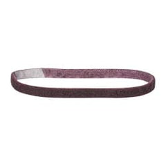 3M - 1/2" Wide x 18" OAL, Aluminum Oxide Abrasive Belt - Aluminum Oxide, Medium, Nonwoven, Series SC-BS - Exact Tooling