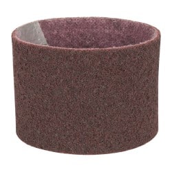 3M - 3-1/2" Wide x 15-1/2" OAL, Aluminum Oxide Abrasive Belt - Aluminum Oxide, Medium, Nonwoven, Series SC-BS - Exact Tooling