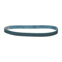 3M - 1/2" Wide x 18" OAL, Aluminum Oxide Abrasive Belt - Aluminum Oxide, Very Fine, Nonwoven, Series SC-BS - Exact Tooling