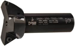 Dorian Tool - 60° Included Angle, 2-1/2 Inch Max Cutting Diameter, 3 Inserts, 1 Inch Shank Diameter, TDEX 220408-EN Insert Style, Indexable Dovetail Cutter - 3-1/2 Inch Overall Length - Exact Tooling
