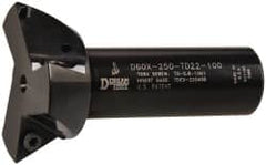 Dorian Tool - 60° Included Angle, 2-1/2 Inch Max Cutting Diameter, 3 Inserts, 1 Inch Shank Diameter, TDEX 220408-EN Insert Style, Indexable Dovetail Cutter - 3-1/2 Inch Overall Length - Exact Tooling