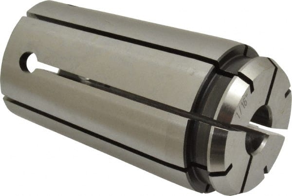 Accupro - TG/PG 100 7/16" Standard Single Angle Collet - 0.02mm TIR, 60.14mm OAL, 34.26mm Overall Diam - Exact Tooling