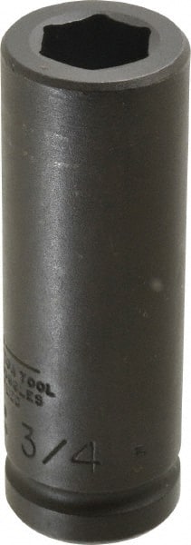 Proto - 3/4" Drive 3/4" Deep Thin Wall Impact Socket - 6 Points, 4" OAL - Exact Tooling