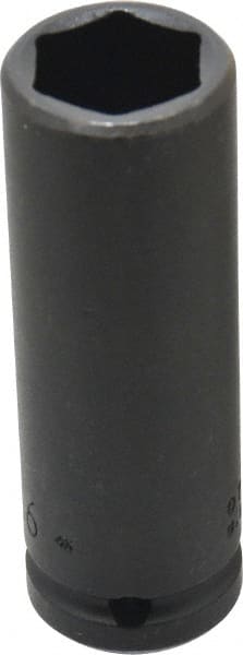 Proto - 3/4" Drive 15/16" Deep Thin Wall Impact Socket - 6 Points, 4" OAL - Exact Tooling
