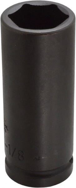Proto - 3/4" Drive 1-1/8" Deep Thin Wall Impact Socket - 6 Points, 4" OAL - Exact Tooling