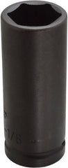 Proto - 3/4" Drive 1-1/8" Deep Thin Wall Impact Socket - 6 Points, 4" OAL - Exact Tooling