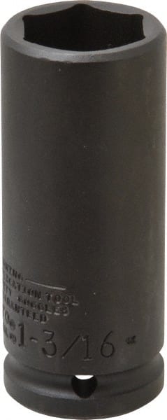 Proto - 3/4" Drive 1-3/16" Deep Thin Wall Impact Socket - 6 Points, 4" OAL - Exact Tooling