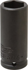 Proto - 3/4" Drive 1-3/16" Deep Thin Wall Impact Socket - 6 Points, 4" OAL - Exact Tooling