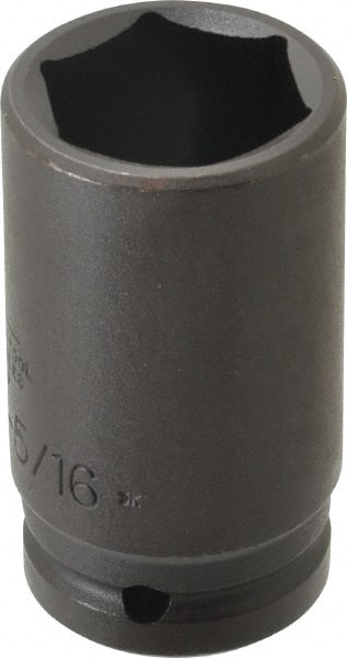 Proto - 3/4" Drive 1-5/16" Deep Thin Wall Impact Socket - 6 Points, 3-1/4" OAL - Exact Tooling
