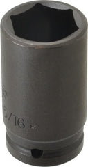 Proto - 3/4" Drive 1-5/16" Deep Thin Wall Impact Socket - 6 Points, 3-1/4" OAL - Exact Tooling