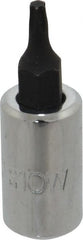 Proto - 1/4" Drive, T10 Torx Bit Socket - 1-1/2" OAL - Exact Tooling