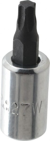 Proto - 1/4" Drive, T27 Torx Bit Socket - 1-1/2" OAL - Exact Tooling