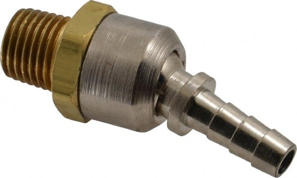 Coilhose Pneumatics - 1/4 Male NPT Pneumatic Hose Ball Swivel - Brass - Exact Tooling