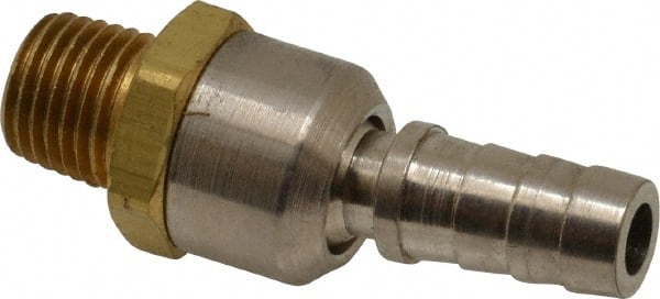 Coilhose Pneumatics - 1/4 Male NPT Pneumatic Hose Ball Swivel - Brass - Exact Tooling