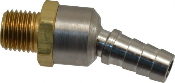 Coilhose Pneumatics - 1/4 Male NPT Pneumatic Hose Ball Swivel - Brass - Exact Tooling