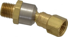 Coilhose Pneumatics - 1/4 Male x Female NPT Pneumatic Hose Ball Swivel - Brass - Exact Tooling