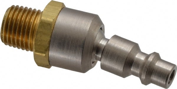 Coilhose Pneumatics - 1/4 Male NPT Pneumatic Hose Ball Swivel - Brass/Steel, Industrial Interchange, 1/4" Body Diam - Exact Tooling