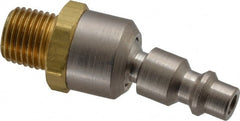 Coilhose Pneumatics - 1/4 Male NPT Pneumatic Hose Ball Swivel - Brass/Steel, Industrial Interchange, 1/4" Body Diam - Exact Tooling
