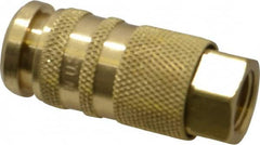 Coilhose Pneumatics - 1/4 Female NPT Industrial/Acme Pneumatic Hose Coupler - Brass, 1/4" Body Diam - Exact Tooling