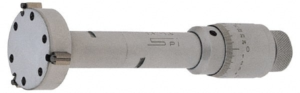 SPI - 8 to 10mm, 50mm Gage Depth, Mechanical Inside Hole Micrometer - 0.001mm Graduation, 0.002mm Accuracy, Ratchet Stop Thimble - Exact Tooling