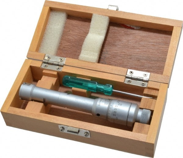 SPI - 0.8 to 1", 3.15" Gage Depth, Mechanical Inside Micrometer - 0.0002" Graduation, 0.0002" Accuracy, Ratchet Stop Thimble - Exact Tooling