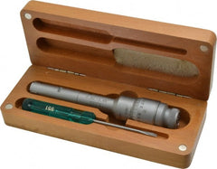 SPI - 0.5 to 0.65", 2.36" Gage Depth, Mechanical Inside Hole Micrometer - 0.0002" Graduation, 0.0002" Accuracy, Ratchet Stop Thimble - Exact Tooling