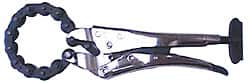 Grip-On - 10" OAL Standard Jaw Locking Chain Pipe Cutters - Exact Tooling