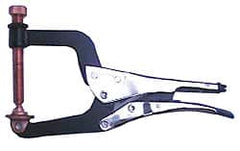 Grip-On - 12-1/4" OAL Standard Jaw Spindle C-Clamp Weld Locking Pliers - Exact Tooling