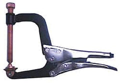 Grip-On - 12-7/8" OAL Standard Jaw Spindle C-Clamp Weld Locking Pliers - Exact Tooling