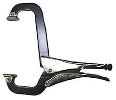 Grip-On - 16-1/8" OAL Standard Jaw Stepped C-Clamp Weld Locking Pliers - Exact Tooling