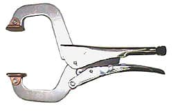 Grip-On - 14" OAL Standard Jaw Stepped C-Clamp Weld Locking Pliers - Exact Tooling