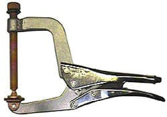 Grip-On - 12-3/8" OAL Standard Jaw Spindle C-Clamp Weld Locking Pliers - Exact Tooling