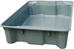 MFG Tray - 500 Lb Load Capacity Gray Fiberglass Tote Container - Stacking, Nesting, 25.3" Long x 18" Wide x 10" High - Exact Tooling