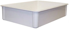 MFG Tray - 400 Lb Load Capacity White Fiberglass Tote Container - Stacking, 25.8" Long x 17.8" Wide x 6" High - Exact Tooling