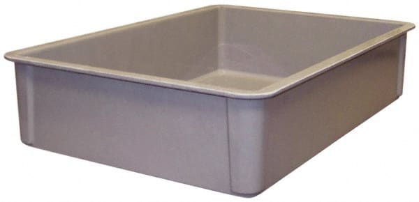 MFG Tray - 400 Lb Load Capacity Gray Fiberglass Tote Container - Stacking, 25.8" Long x 17.8" Wide x 6" High - Exact Tooling