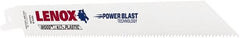 Lenox - 8" Long x 3/4" Thick, Bi-Metal Reciprocating Saw Blade - Tapered Profile, 10 TPI, Toothed Edge, Universal Shank - Exact Tooling